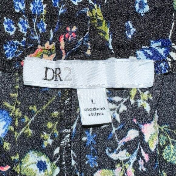 DR2 by Daniel Rainn Floral Wide Leg Cropped High Waisted Pants Size Large - Picture 6 of 15
